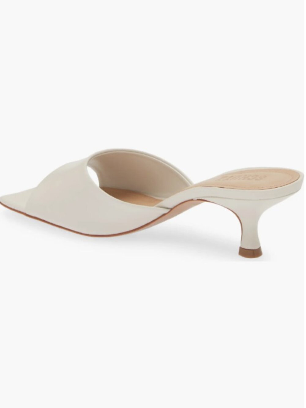 Schutz Dethalia Kitten Heel Slide Sandal in Pearl SZ 7.5 - Picture 2 of 5
